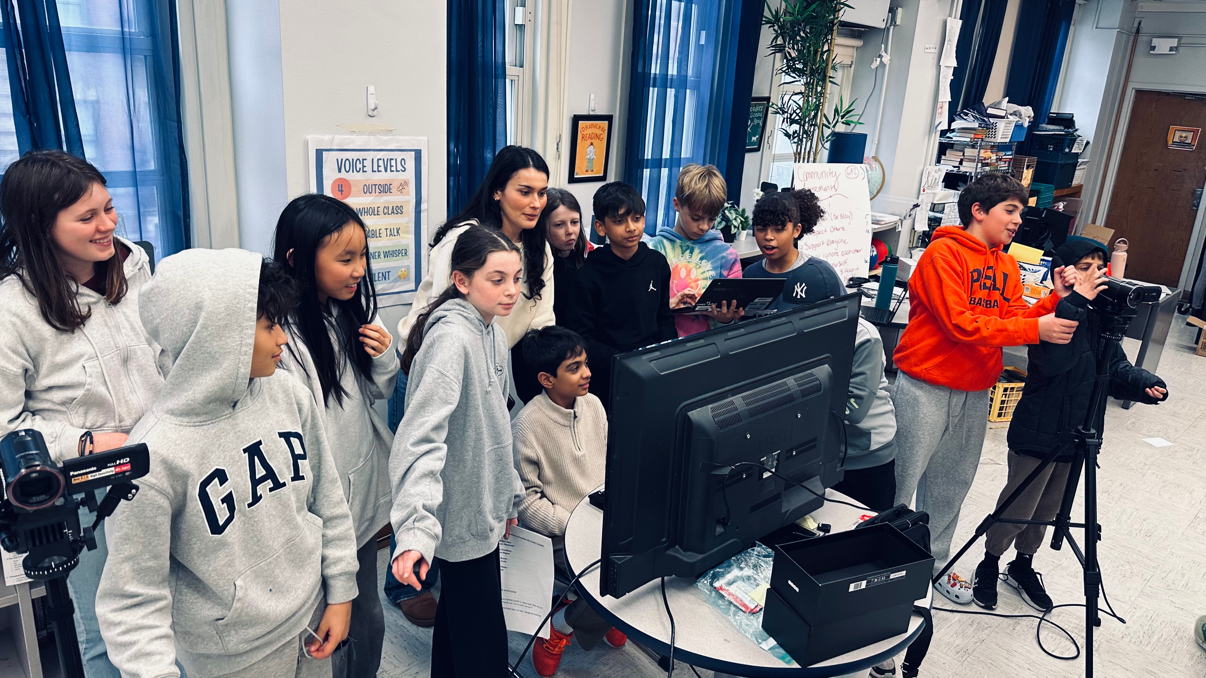 Student performance captured at a community event